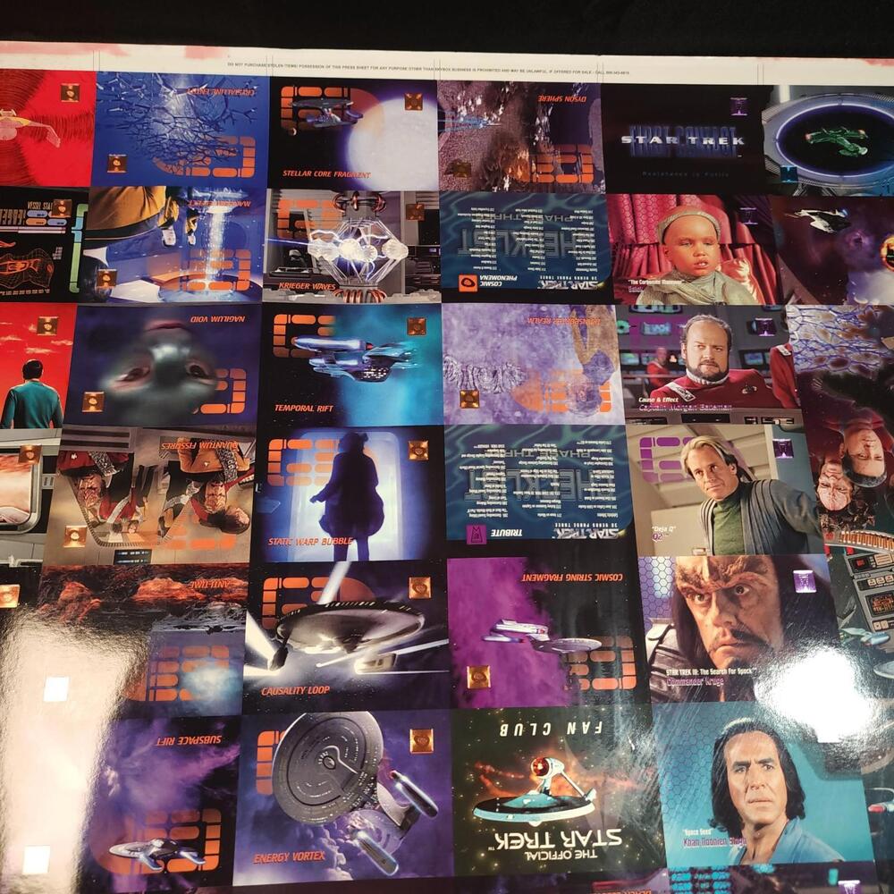 1996 SkyBox Star Trek Uncut Card‎ Sheet 37x27 Promo Display Sheet - Picture 2 of 9